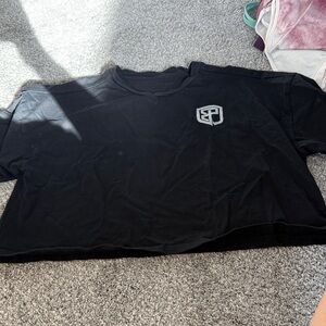 Black Crop Top with Logo